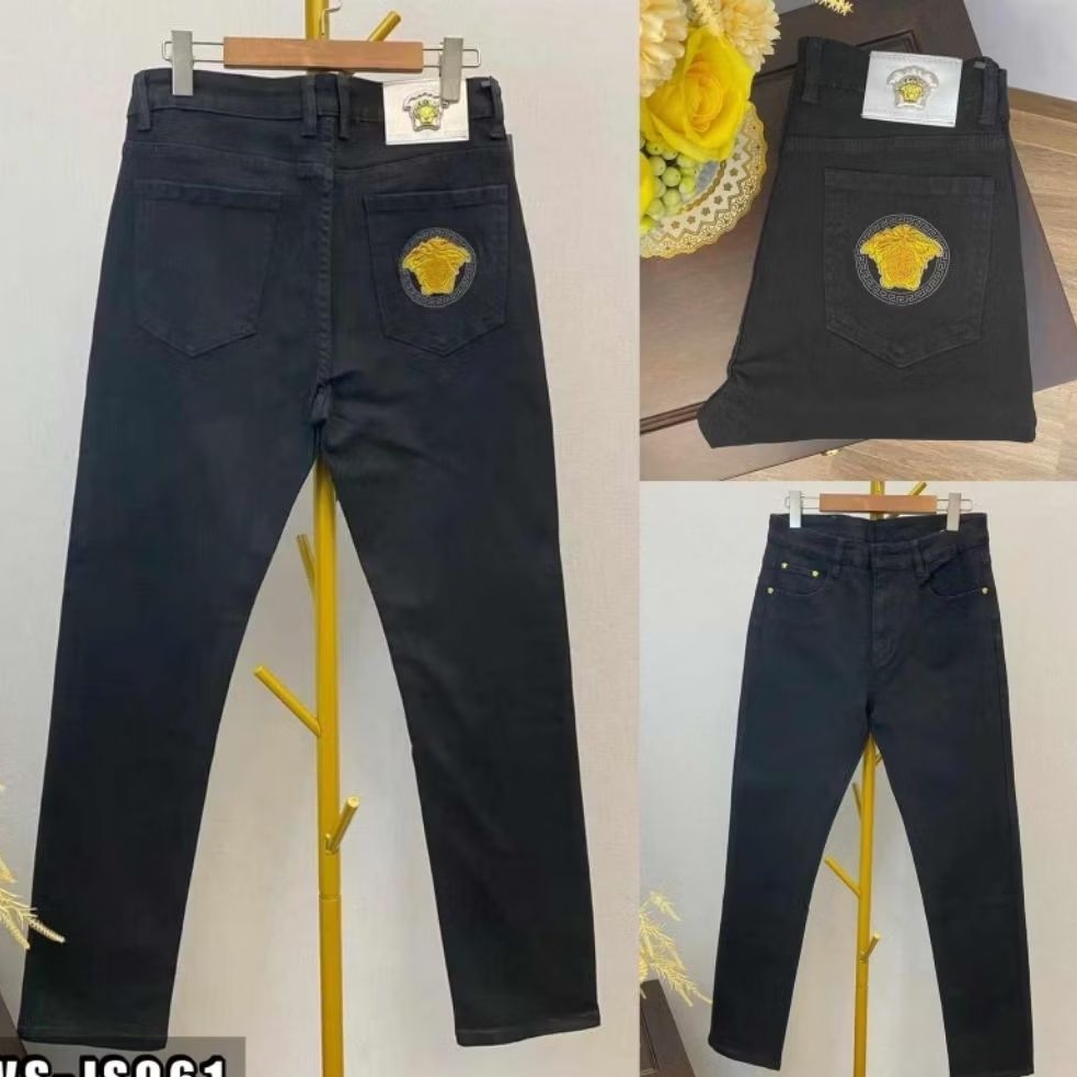 Celana jeans pria branded VR7881 celana panjang kwalitas miror