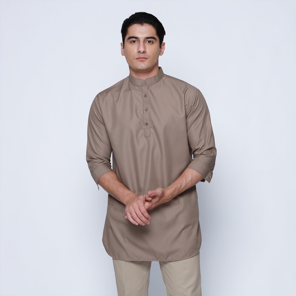 NEW Casella Baju Koko Kurta Lengan Casella Kurta Hamzah Solid Basic