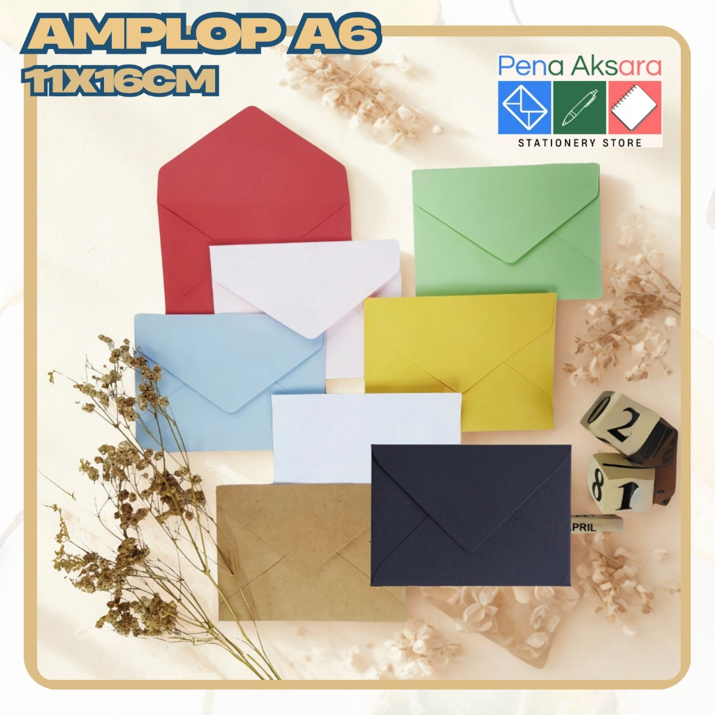 

Amplop A6 11x16cm Berbagai Warna
