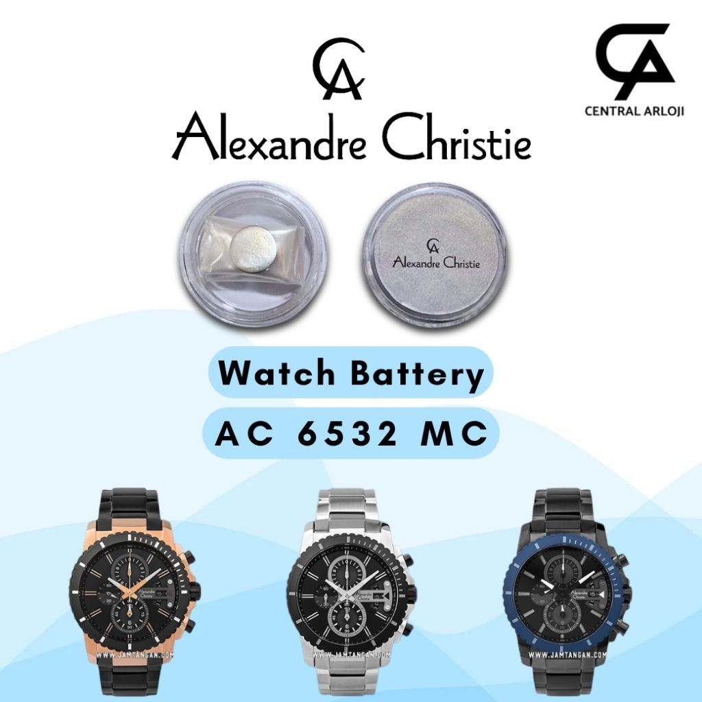 Baterai Jam Tangan Alexandre Christie 6532 MC Origimal
