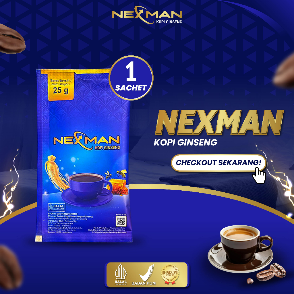 

Nexman Kopi Gingseng Pria Sehat Terjaga 1 Sachet