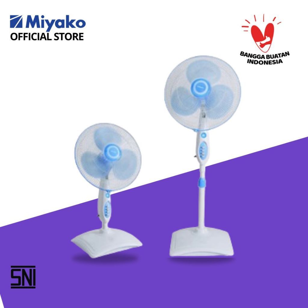 Kipas Angin Miyako KAS-1618 KBGB kipas angin berdiri jaring besi 16 inch