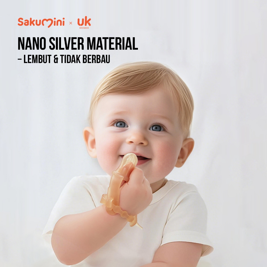 Sakumini Thumb Teether Gelang Silicone Toy Mainan Empeng Gigitan Bayi