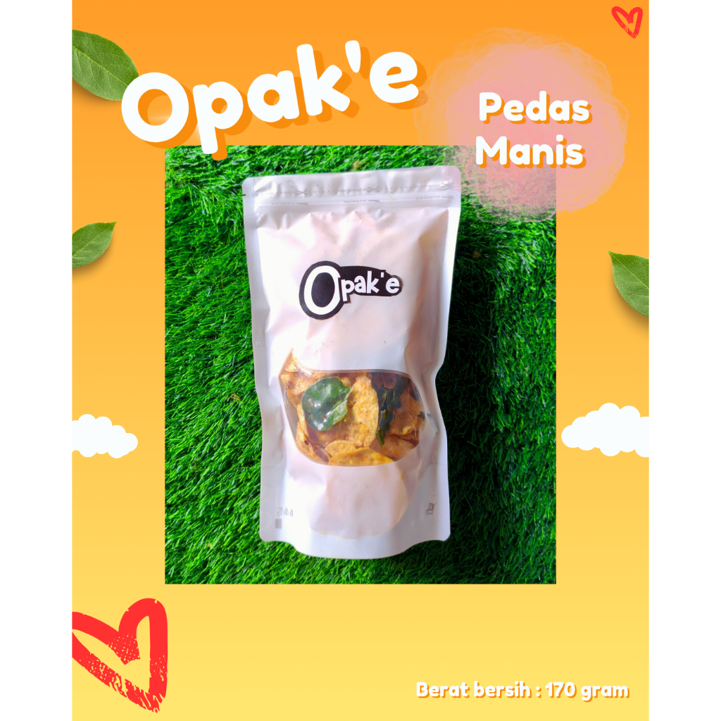 

OPAK'E SINGKONG PEDAS MANIS 170gr KERIPIK CEMILAN