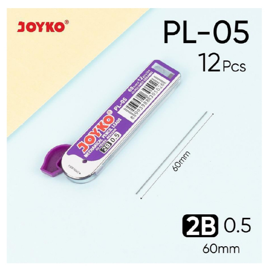 

Pencil Lead / Isi Pensil Mekanik 2B JOYKO PL-05 0.5 mm Refill Pensil Cetek