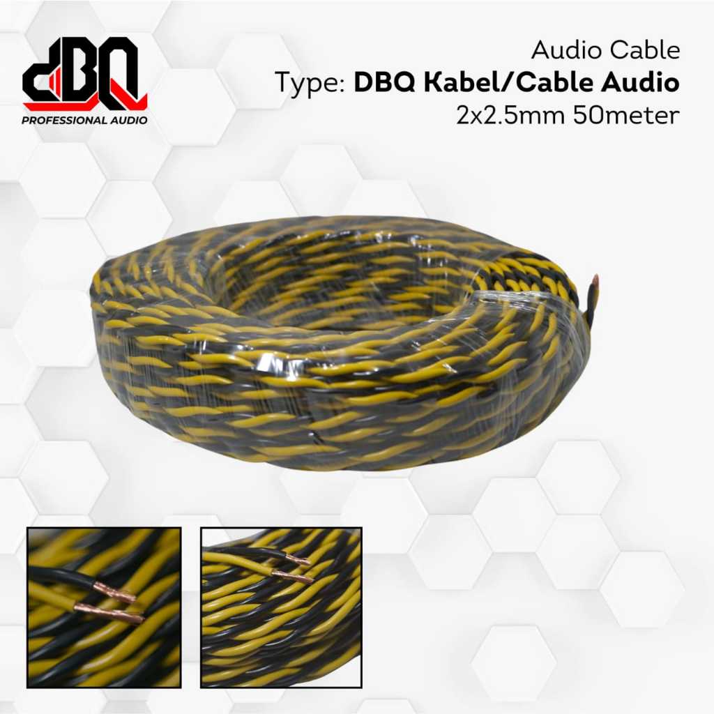 Kabel Kepang Speaker / dBQ / 2x4 MM / Full TEMBAGA / Per 1 Meter