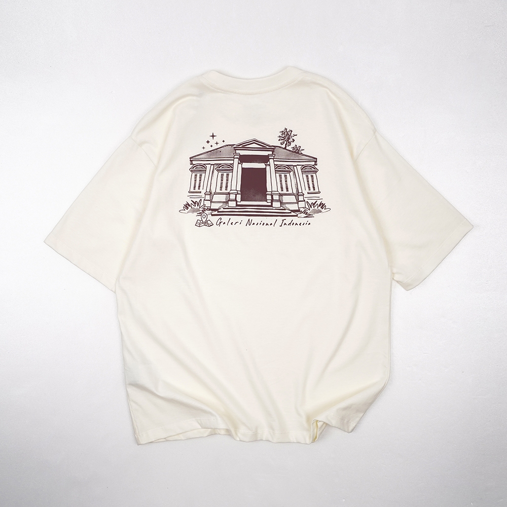 Dagadu Official Merch Galeri Nasional Kaos Oversize - Off White