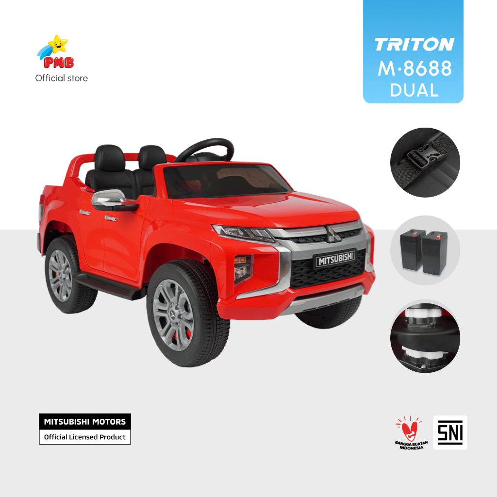 MOBIL MAINAN AKI ANAK MITSUBISHI TRITON REMOTE DAN MANUAL // PMB M-8688 DUAL