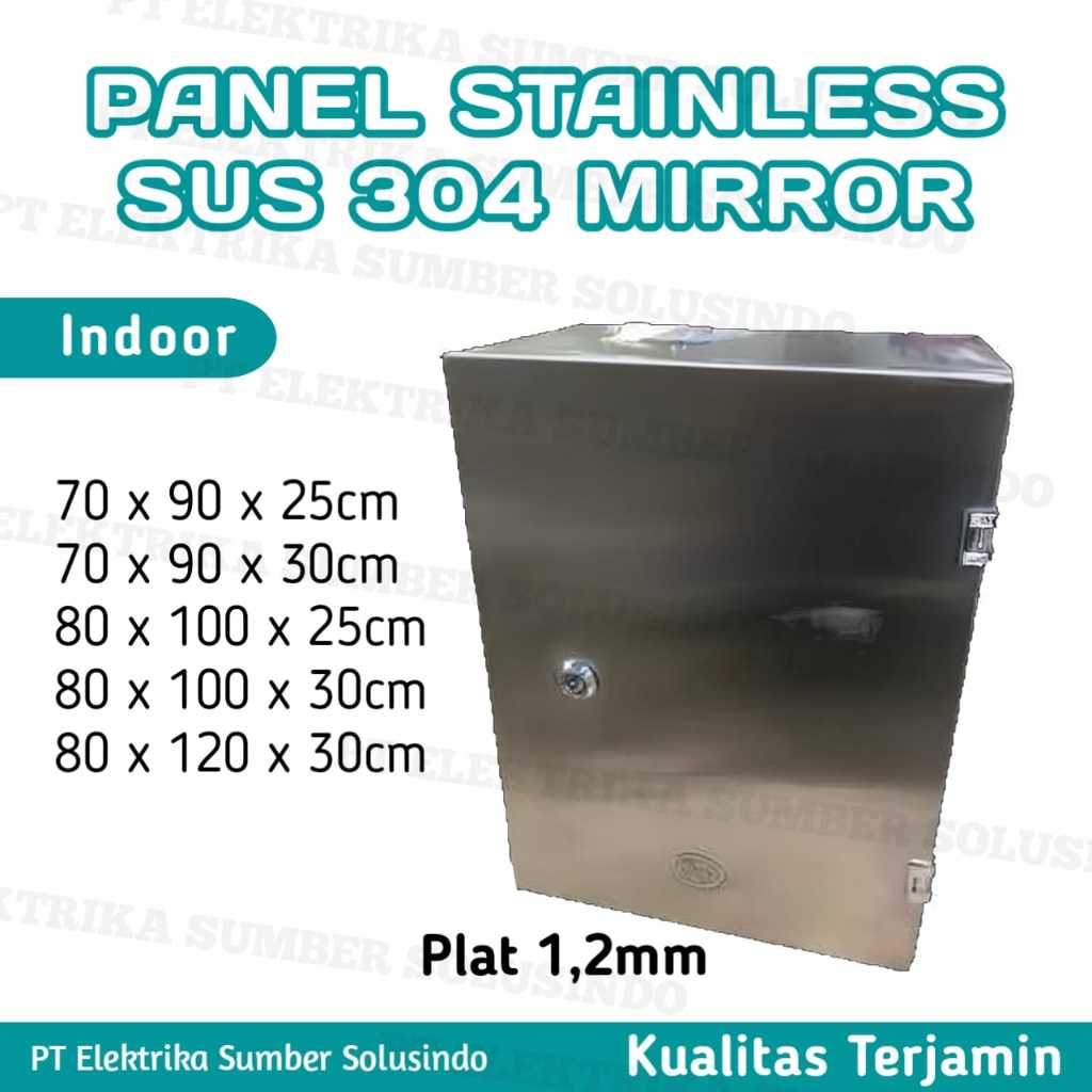 Box Panel STAINLESS SUS 304 Mirror INDOOR Ready banyak ukuran plat 1,2 mm / 70x90x25cm / 70x90x30cm 