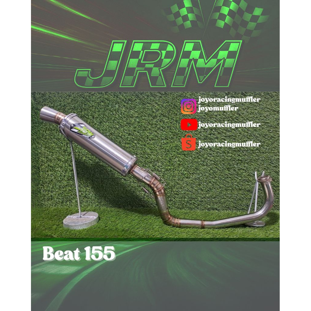 Knalpot racing beat 155cc jrm racing muffler