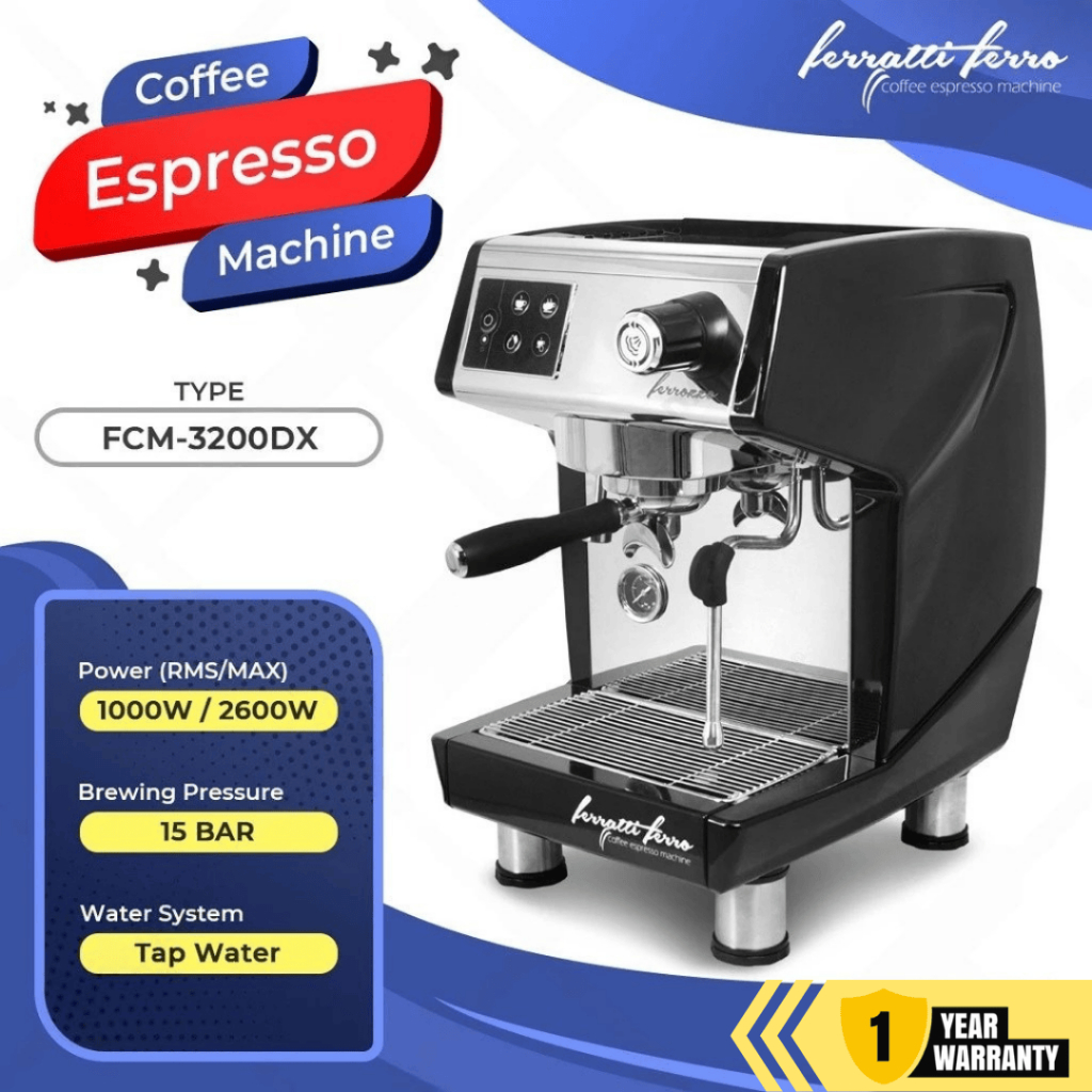 Mesin Kopi Espresso / Espresso Machine Ferratti Ferro FCM3200DX
