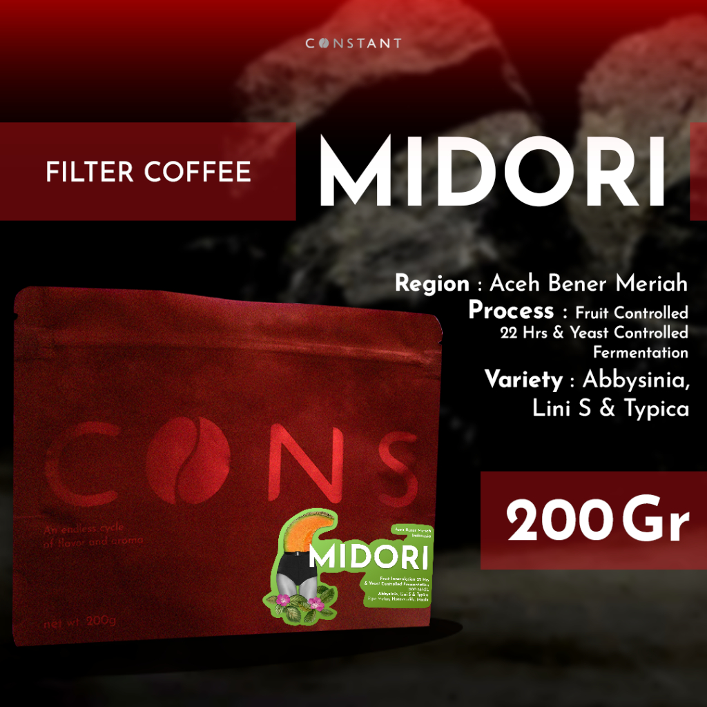 

Manual Brew Single Origin Filter Specialty Aceh Bener Meriah Melon Infused 200 Gr