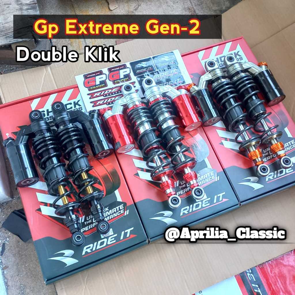 Shock Tabung RIDE IT GP EXTRIME Copy KTC PREMIUM DOUBLE KLIK 320 340 Shockbreaker RX KING CB SUPRA X