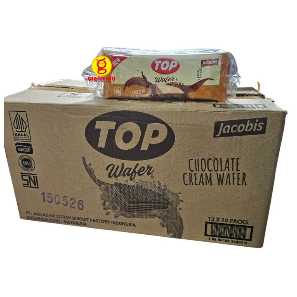 

Wafer Krim Coklat Top Jacobis Pak isi 10 pcs