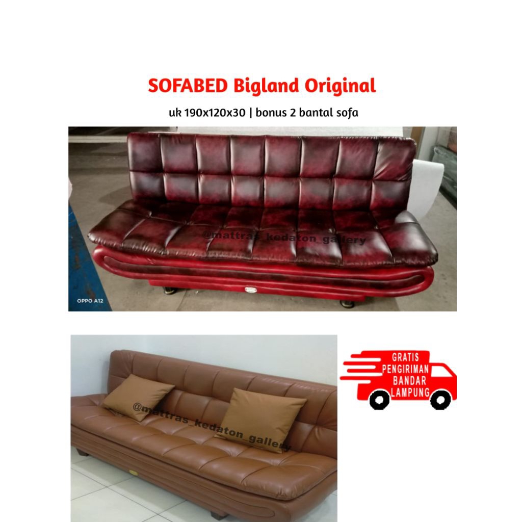 Bigland Sofabed original 2in1 oscar free ongkir bandar lampung mattras kedaton gallery