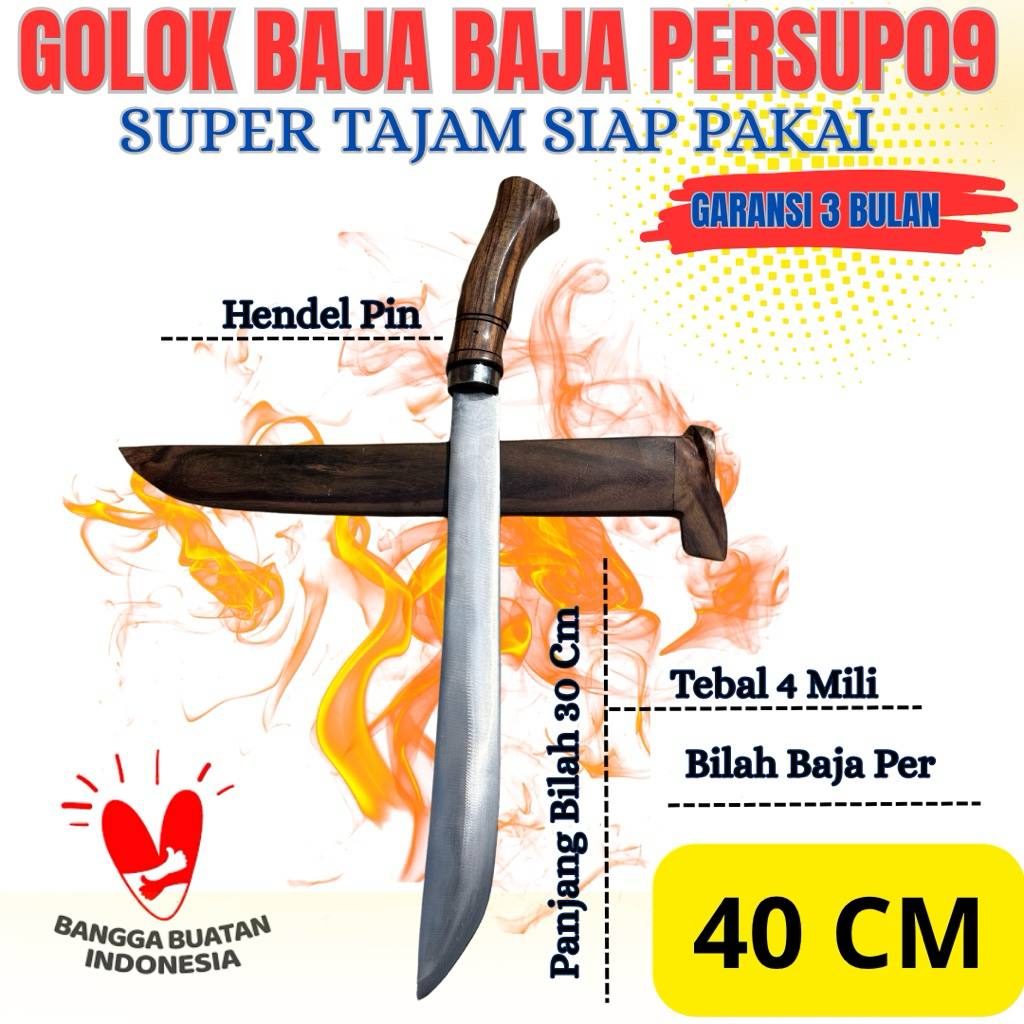 Golok Baja Per Sepuh | Pisau Sembelih Super Tajam