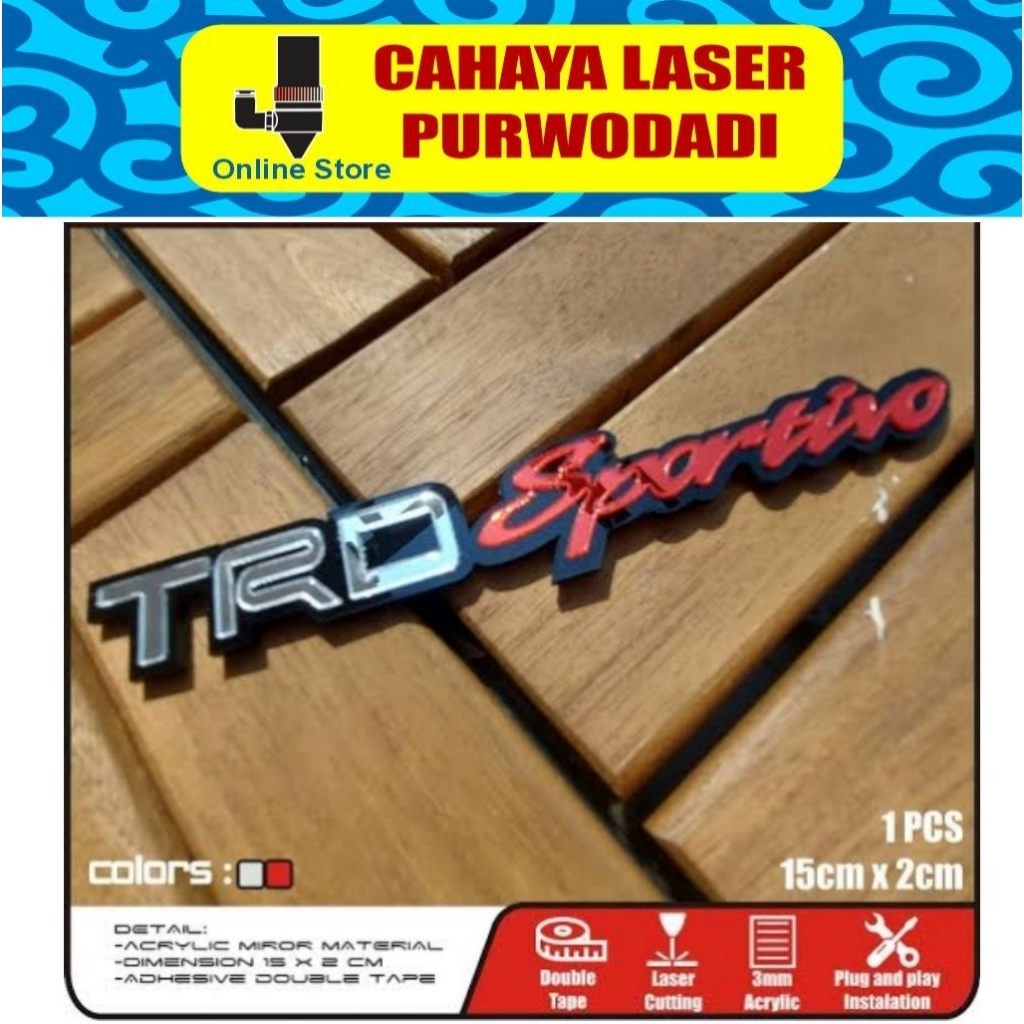 Trd Sportivo emblem / emblem trd sportivo akrilik