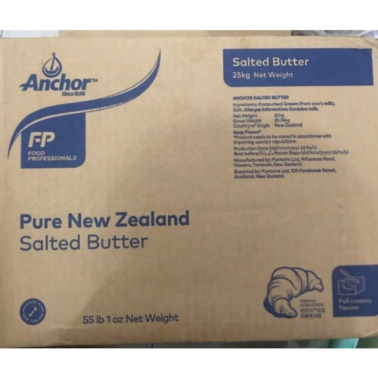 

Anchor Salted Salted Butter 25kg - Gosend / Grab Only!!!