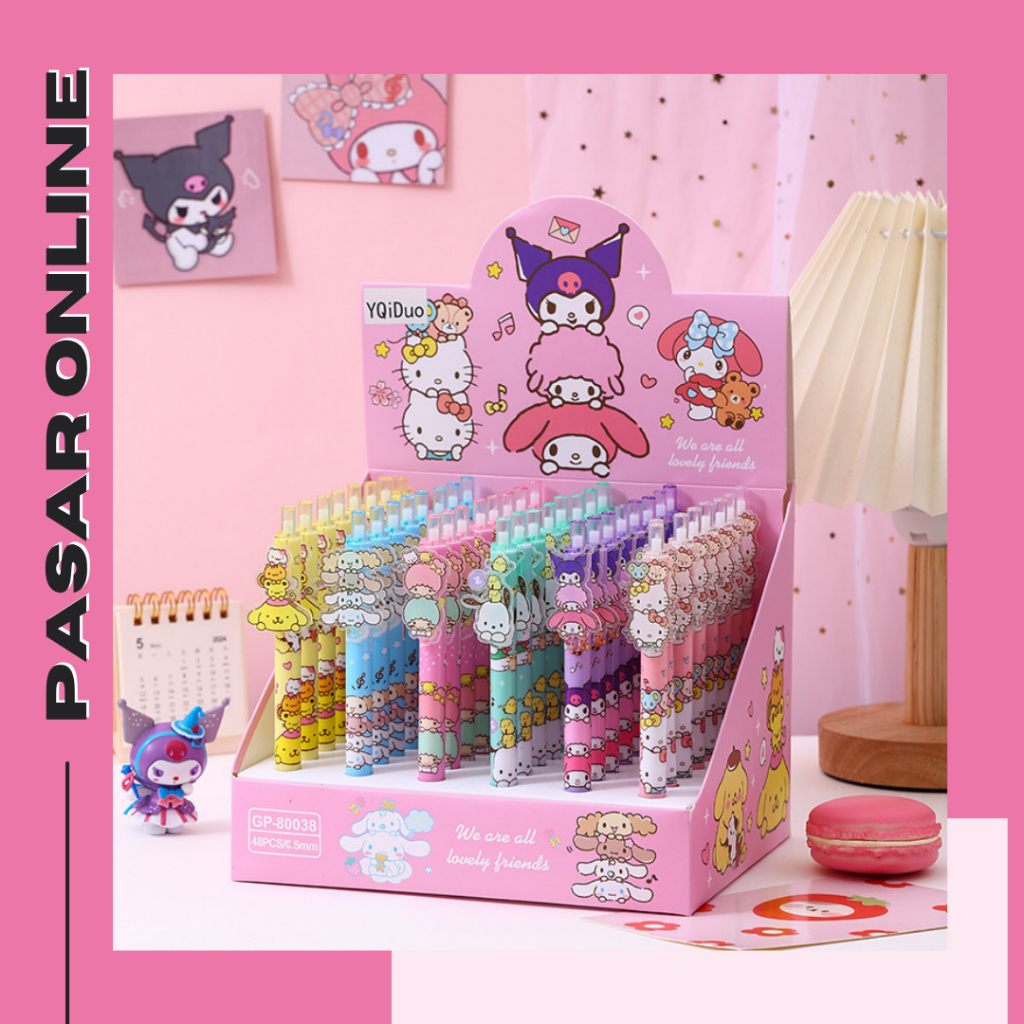 

PEN GEL MODEL CETEK KLIK SANRIO MELODY CINNAMOROLL KUROMI/PULPEN LUCU AKRILIK KARAKTER SANRIO Y3362