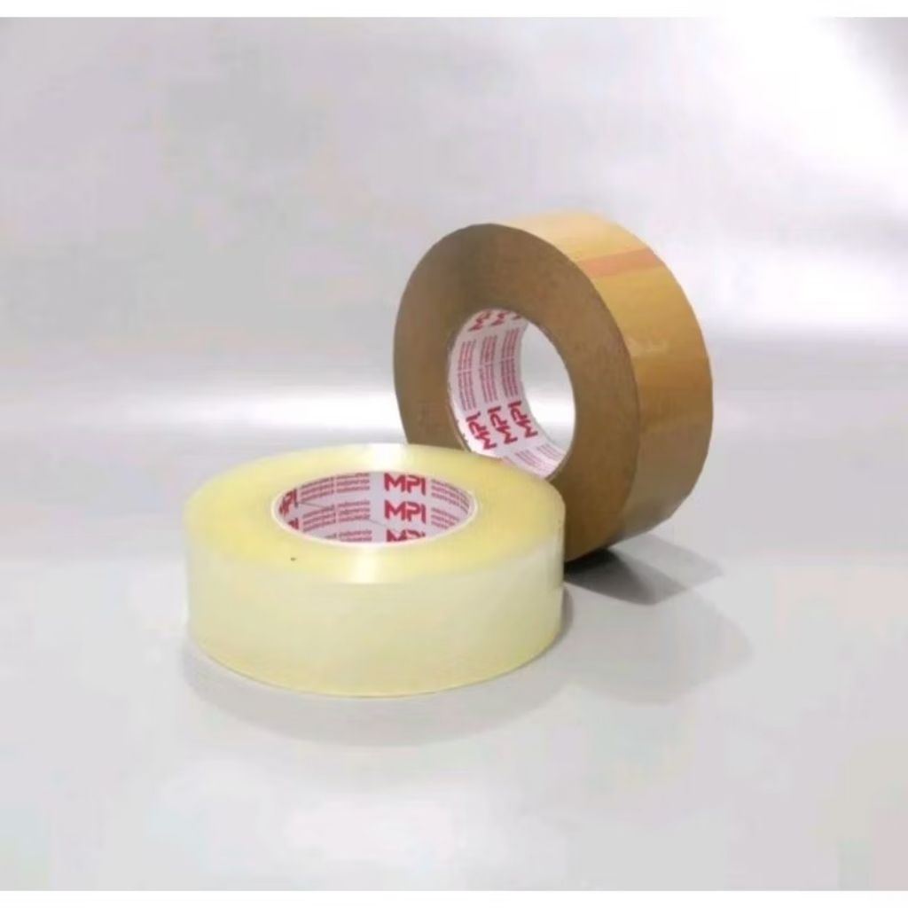 

Lakban 45mmx300yard berkualitas brand MPI warna coklat / bening