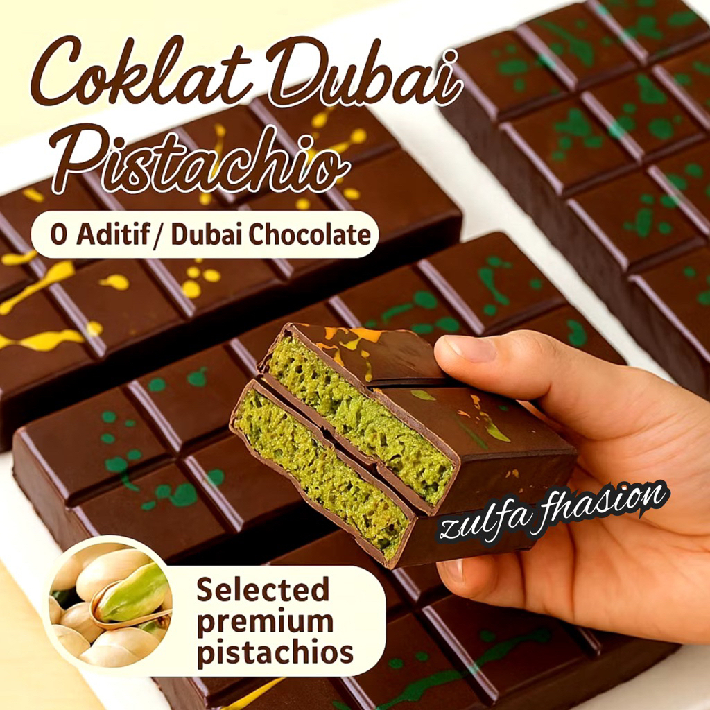 

( 100% Original ) Coklat Dubai Kunafe Original "PISTACHIO KUNAFE" Chocolate Viral Lembut Meleleh Dimulut, Berat ±270 gr, Ukuran 16x8 cm ,Food Cocoa Cemilan Makanan Cokelat Terlaris