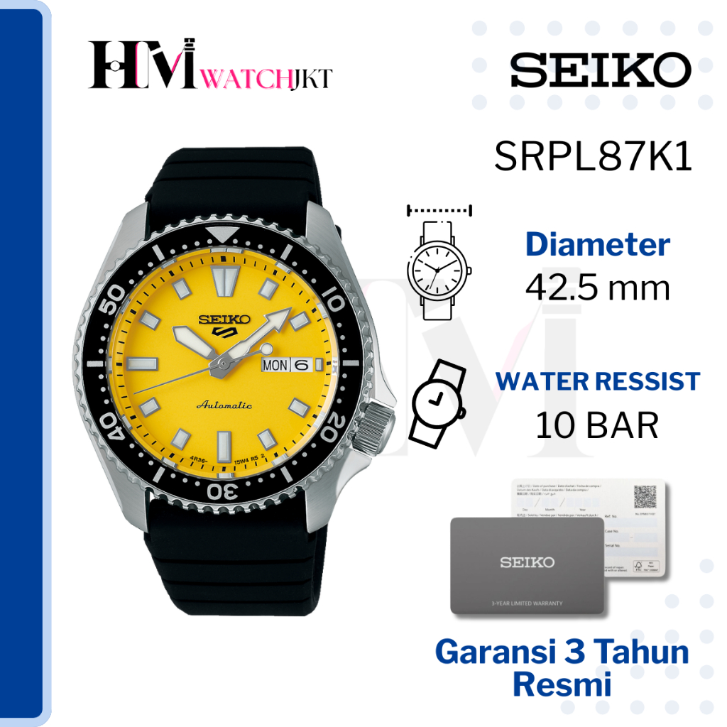 SEIKO 5 Sport SRPL87K1 Jam Tangan Pria Original Analog Automatic Diver Antiair SRPL87