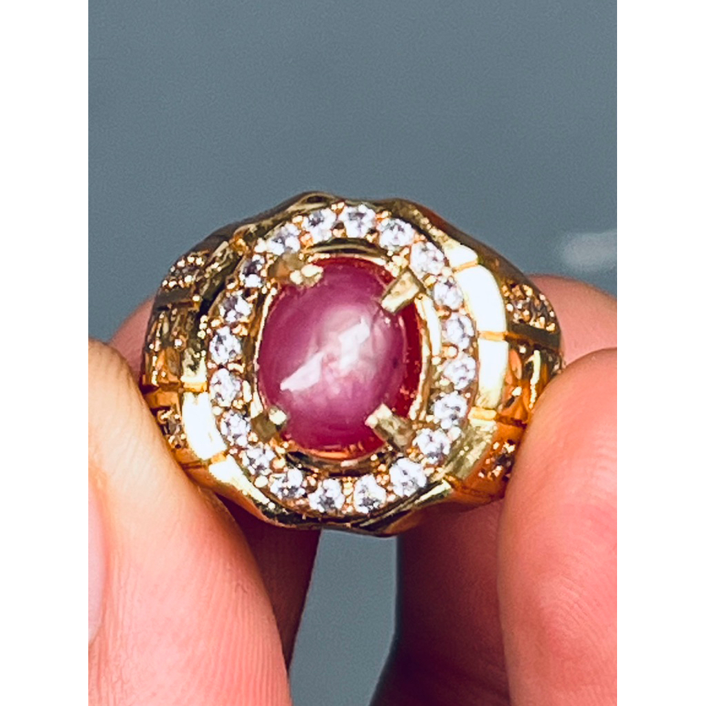 Cincin batu permata ruby tanzania top kuality