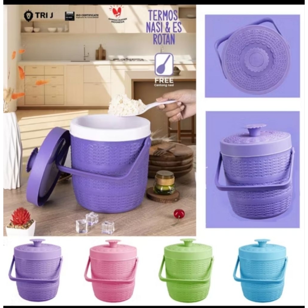 Termos nasi 6.5 Liter free sendok Termos es