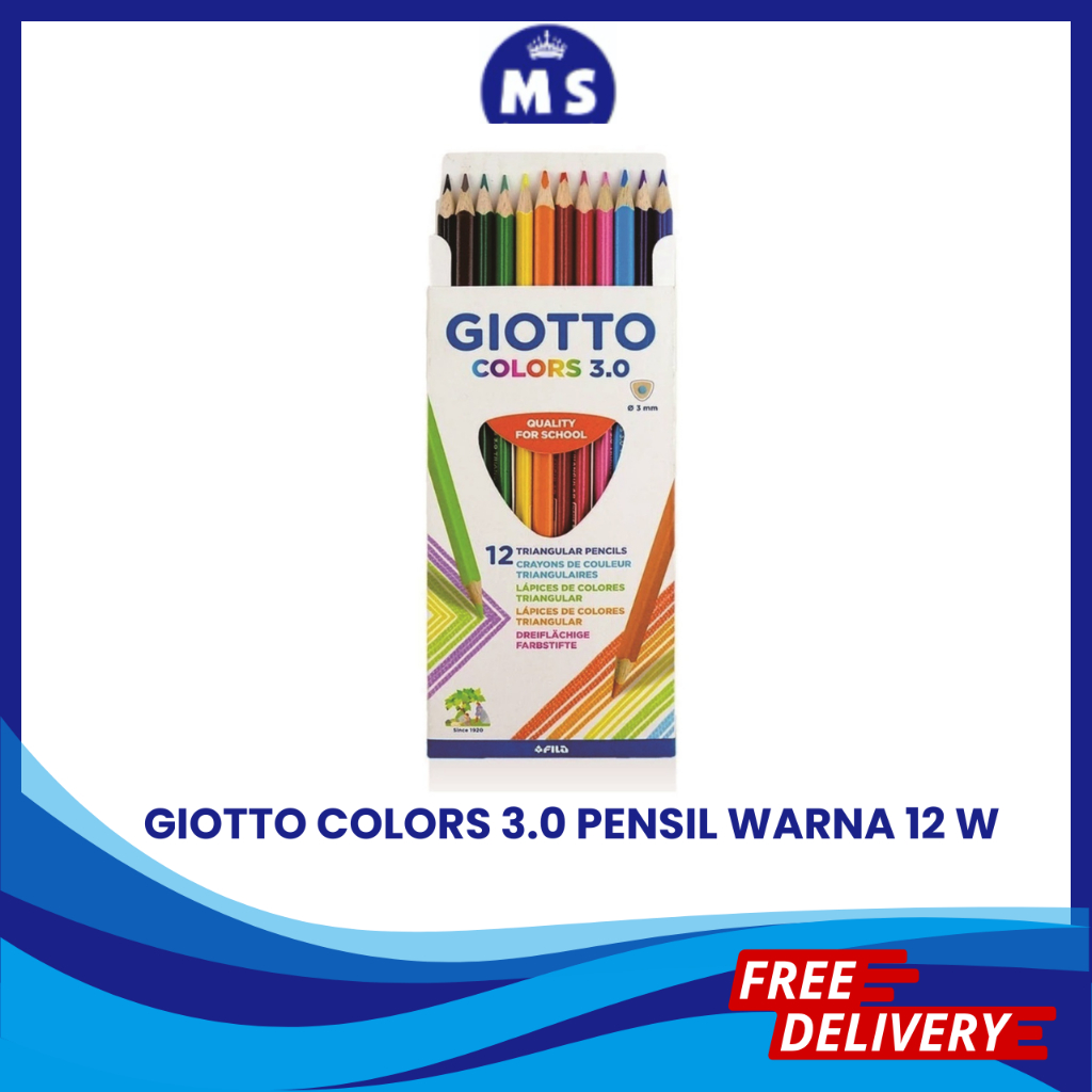 

GIOTTO COLORS 3.0 PENSIL WARNA 12 W