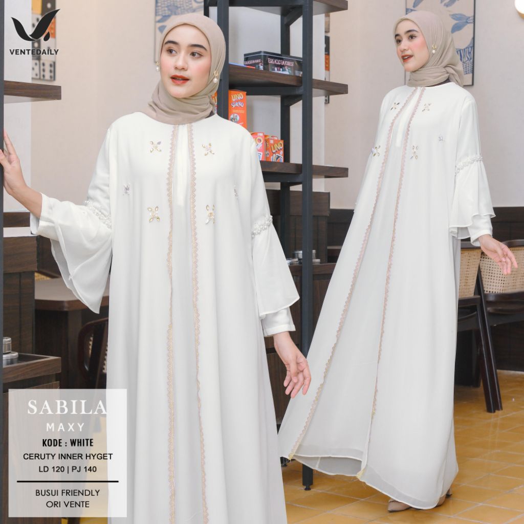 [NEW] GAMIS DRESS SABILA BY VENTE // FASHION MUSLIM KEKINIAN // KIYA DRESS BY SHOFIYA SFS