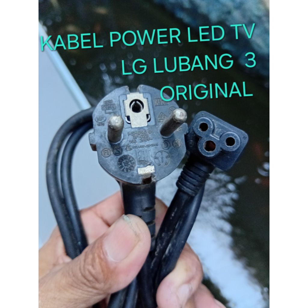 KABEL POWER LED TV  LG  LUBANG 3 ORIGINAL