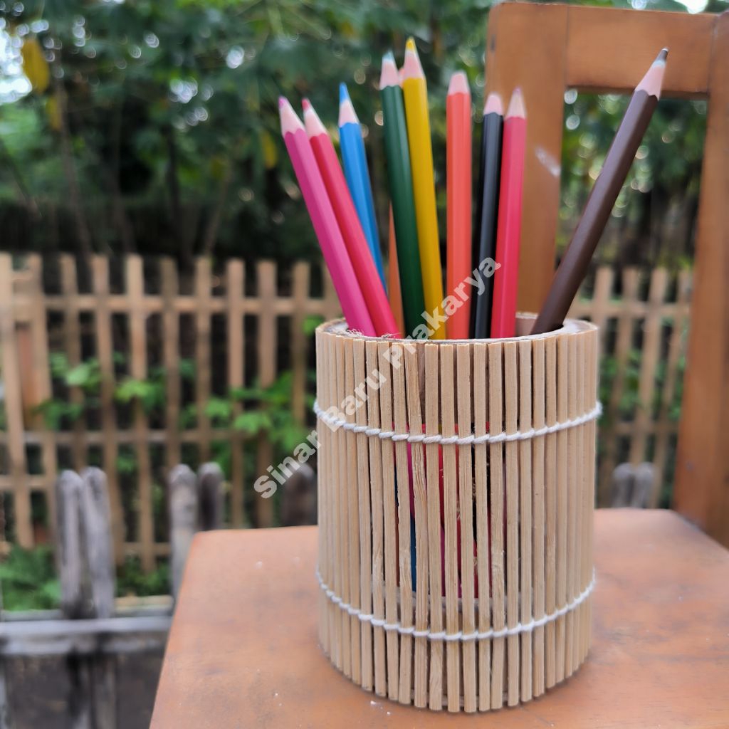 

Tempat Pensil Pencil Pulpen Pen Holder dari Bambu Murah