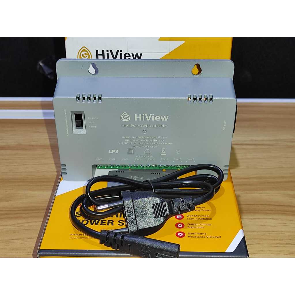Power Supply CCTV HIVIEW Adaptor Switching 8ch HIVIEW Adaptor CCTV 8 port kamera