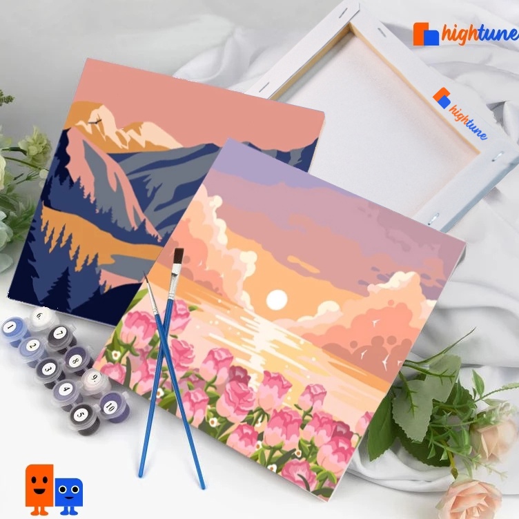 

BISA COD Hightune Paint By Number 2x23x4cm Lukisan Kanvas DIY Digital Painting Kit With Kanvas