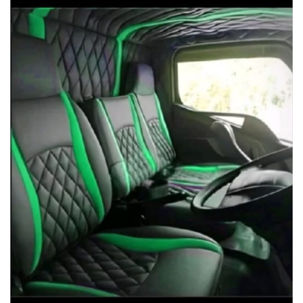 SARUNG JOK COVER JOK UNTUK MOBIL TRUCK CANTER HDL TRUCK CANTER HDX BERIKUT ATAP PLAFON SAMA BELAKANG