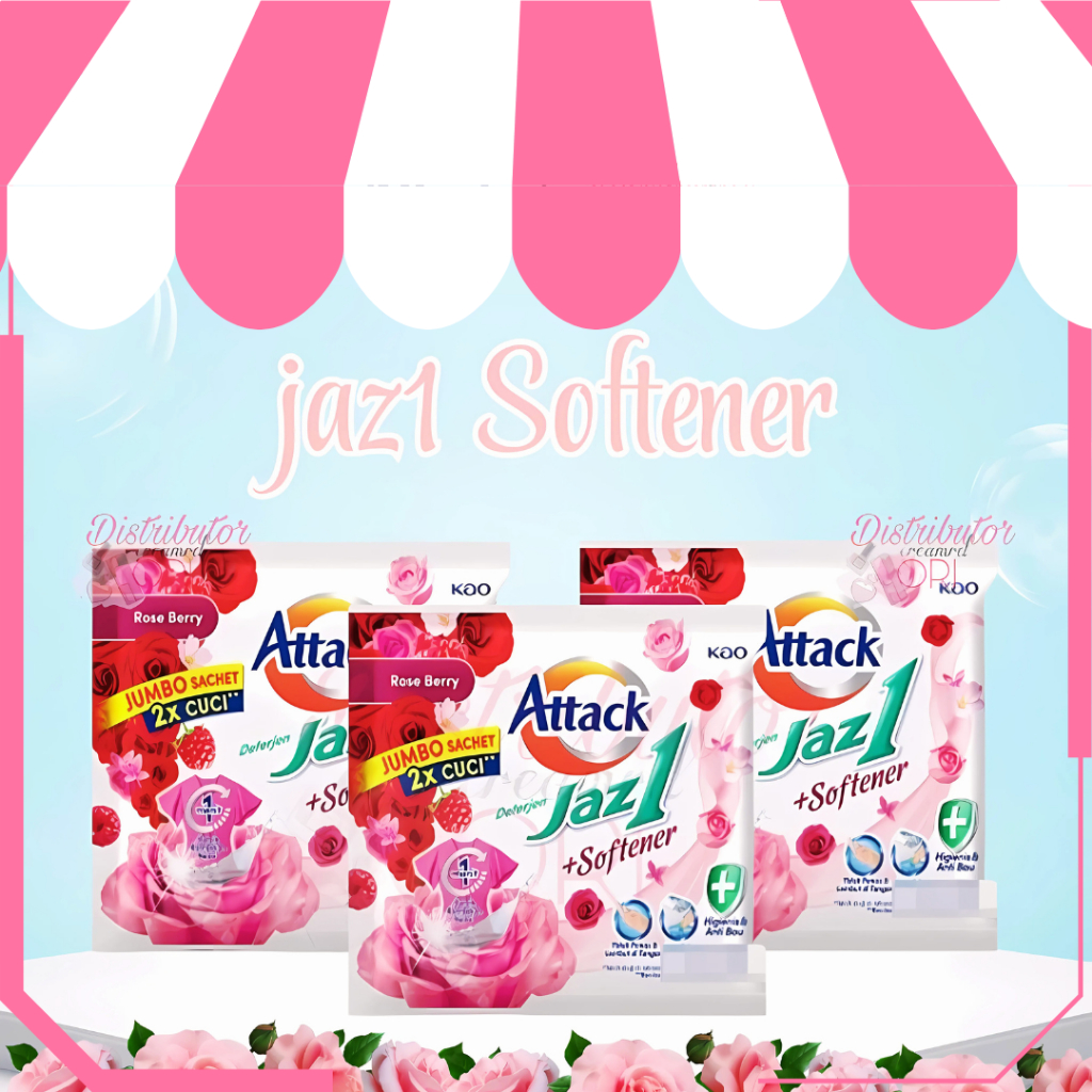 ATTACK JAZ1 DETERGEN BUBUK HARGA  1 SACHET ROSSE BERRY
