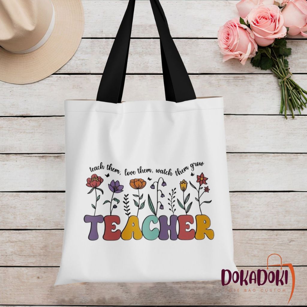 Kado Guru Ulang tahun perpisahan naik kelas totebag wanita tas gift box merchandise teacher day