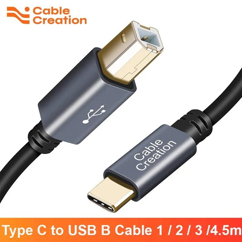 CABLE CREATION CC079X Type-C to USB-B OTG Cable for Printer, Keyboard