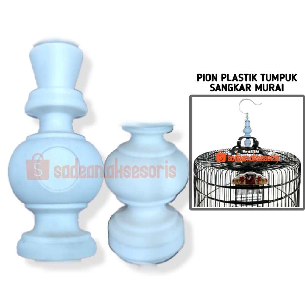 Pion Sangkar Murai Plastik Putih Polos Pion Gantungan Kandang Murai dan Anis