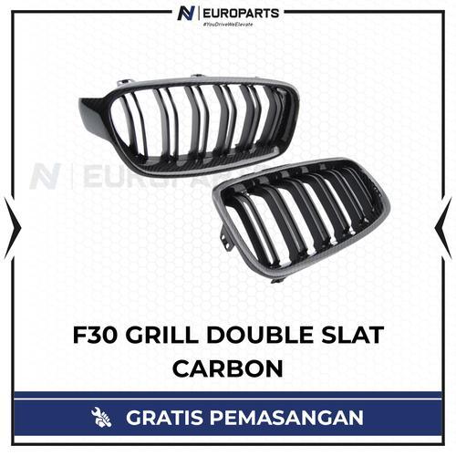 BMW F30 GRILL DOUBLE SLAT CARBON GRILL CARBON