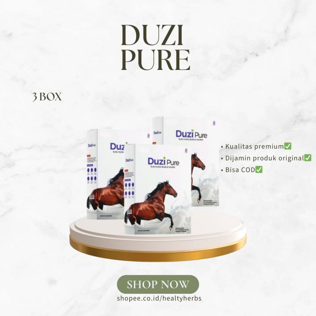 

Paket 3 Box Duzi Pure Susu Kuda Murni 100% Original Atasi Masalah Pensendian Tulang