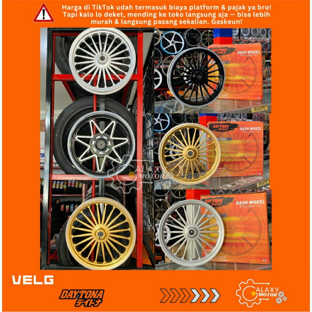 VELG DAYTONA RING 14 TERLENGKAP VARIO BEAT SCOOPY