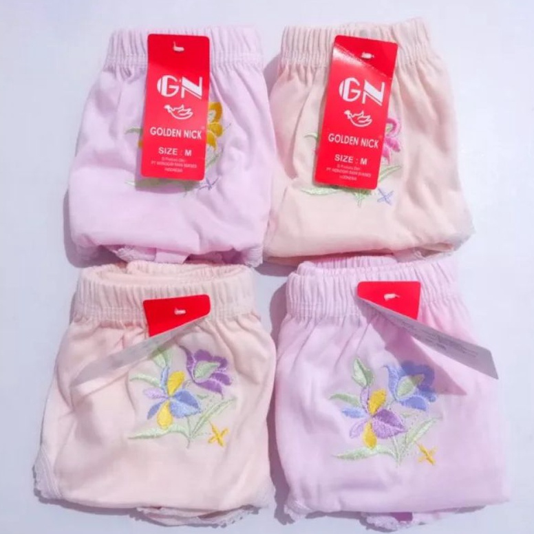 KODE U38L  6PCS  Celana Dalam Golden Nick Bordir Sablon  Sablon Golden Nick  Bordir Golden Nick