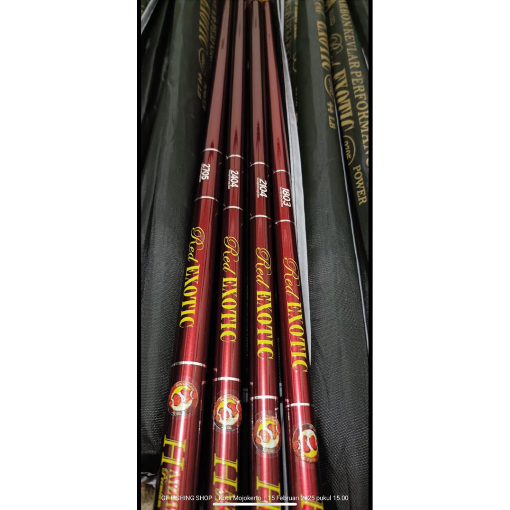 joran tegek red exotic 150, 180, 210, 240, 270