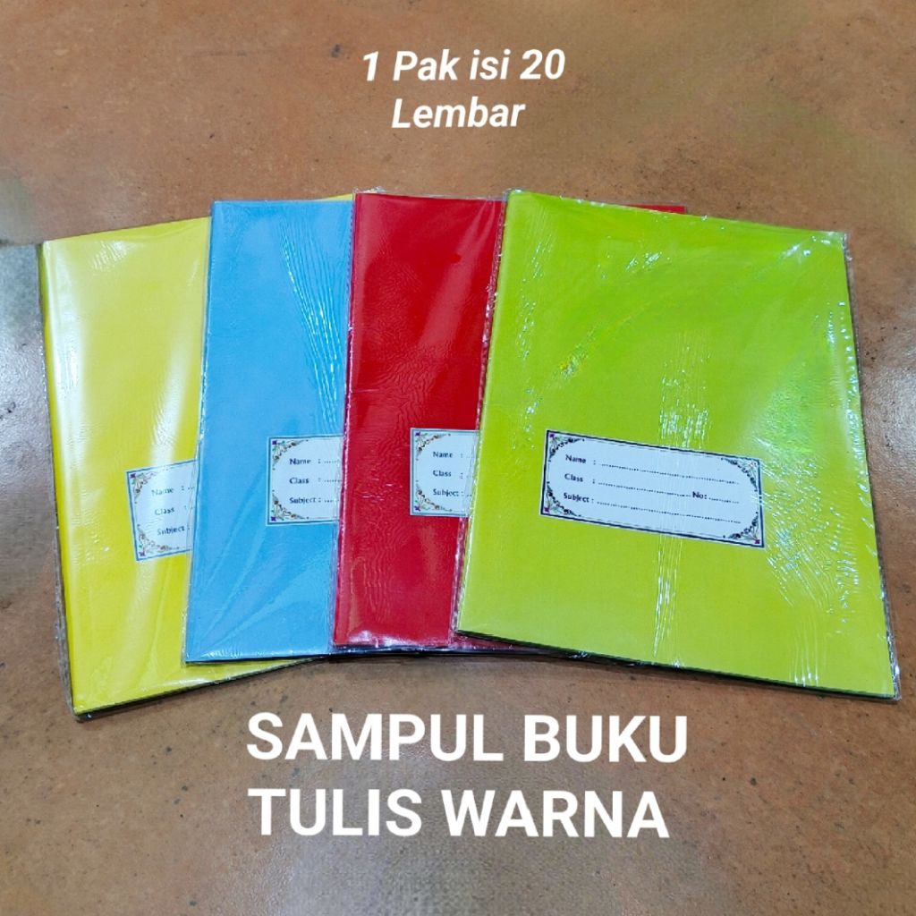 

1 Pak Sampul Buku Tulis WARNA Isi 20 Lembar ALFA ( 7 Pilihan Warna )