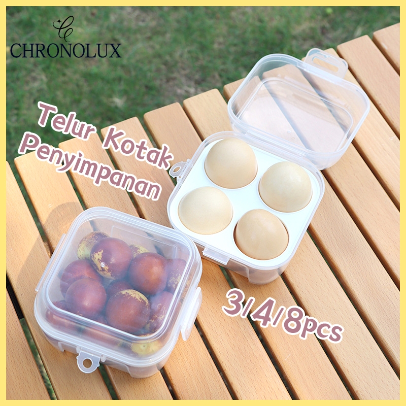 Kotak Telur Travel Egg Box / Tempat Penyimpanan Telor Makanan Camping