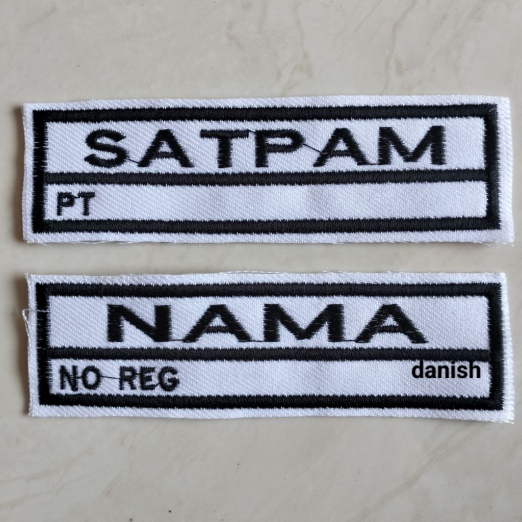 BET NAMA SATPAM,BET BORDIR NAMA SERAGAM SATPAM