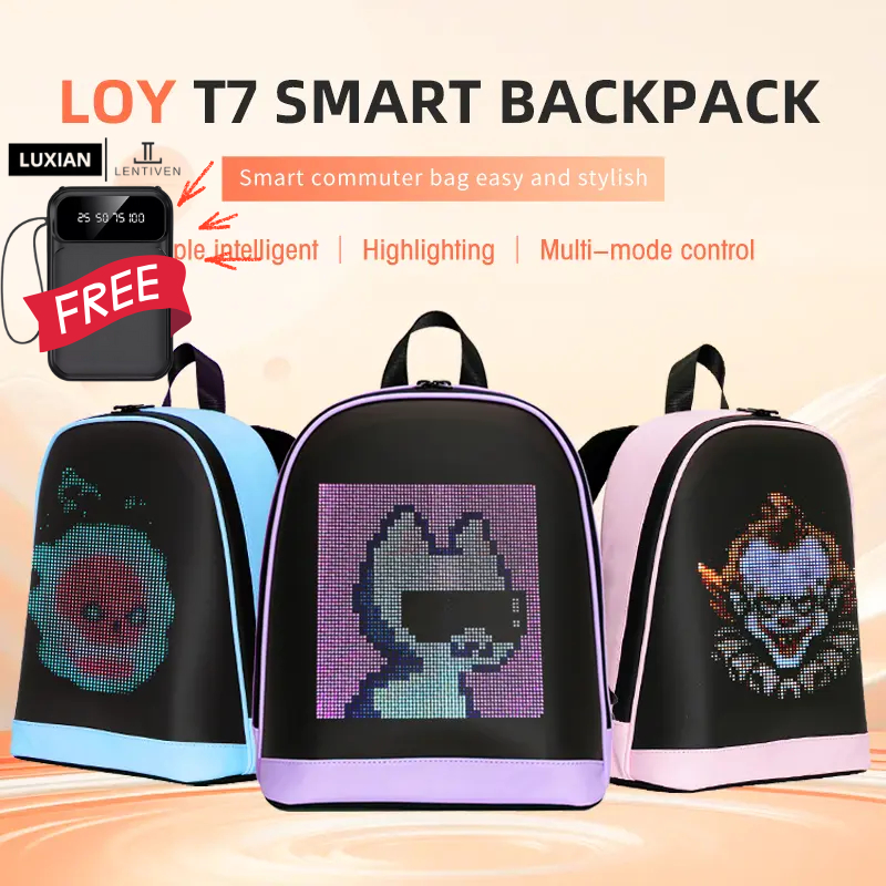 TAS RANSEL LED DIGITAL GRATIS POWERBANK WATERPROOF | BACKPACK LAYAR LED KENDALI HP | TAS CANGGIH UNT