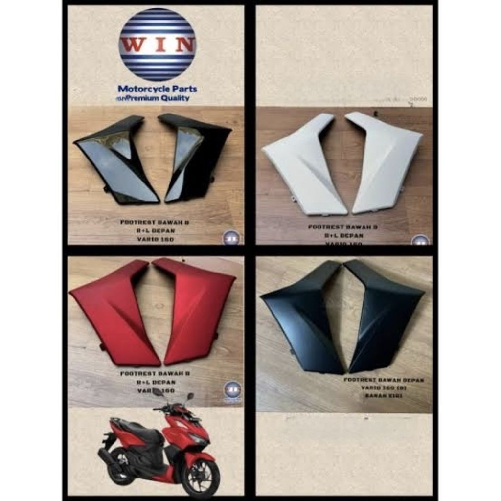 Footrest / Cover Tutup Dek Bawah R+L Bagian B Depan Honda VARIO 160 Merk WIN
