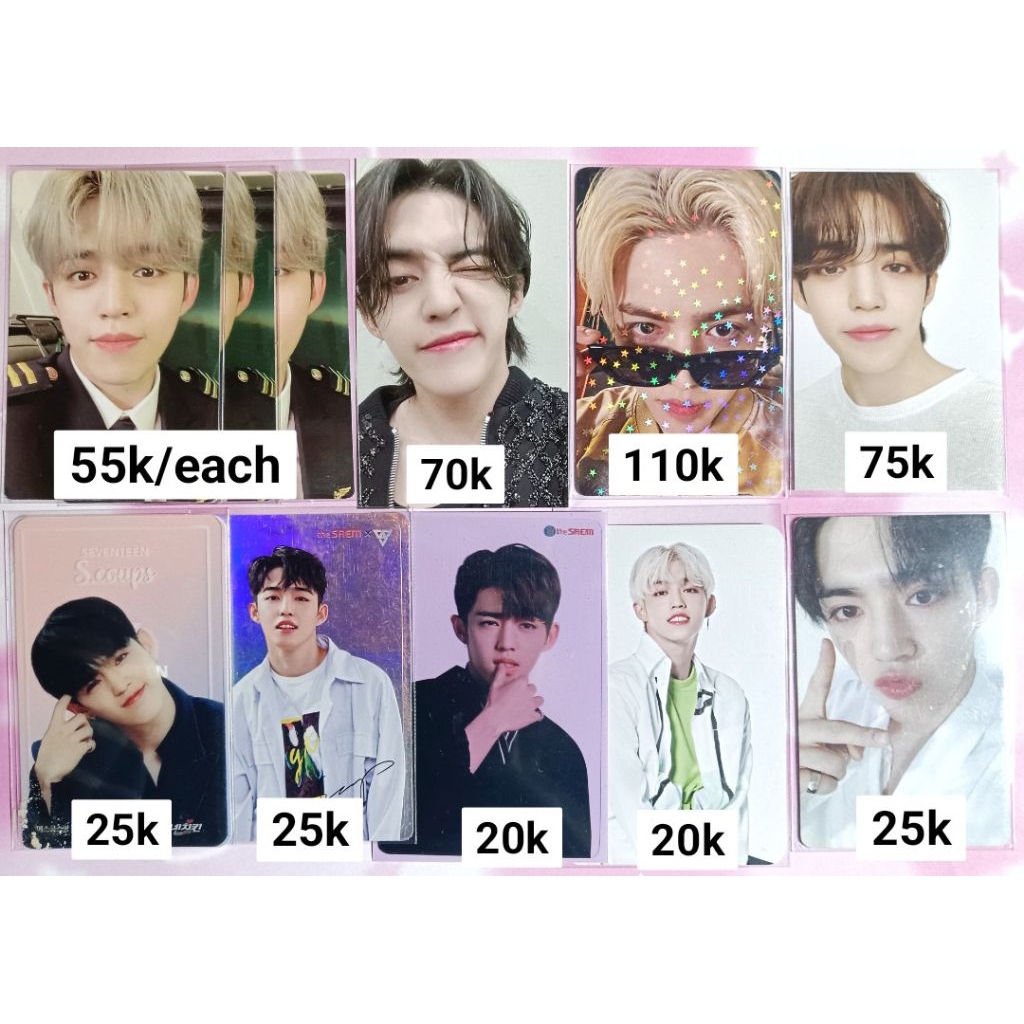 Photocard seventeen scoups pilot ums fml heaven wjv anniversary nene chicken the saem sg19